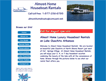 Tablet Screenshot of almosthomehouseboats.com